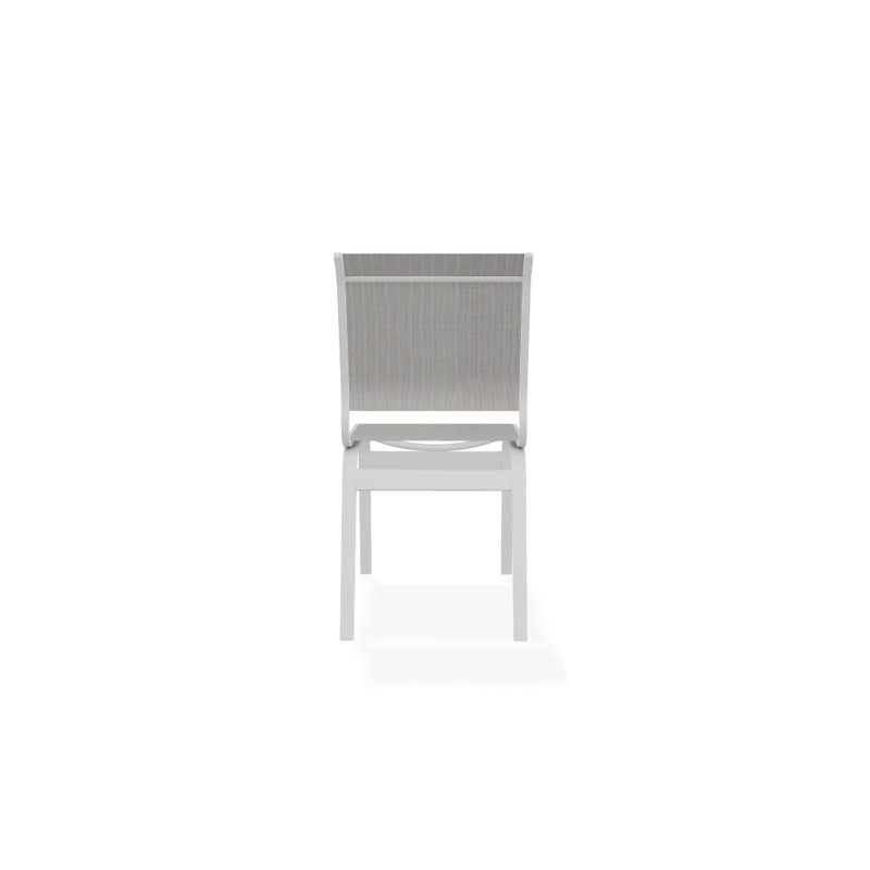 Chaise d'appoint de salle à manger Hiraku, Blanc texturé, Amalfi