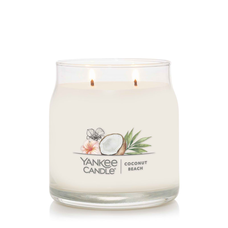 Signature Coconut Beach Scented Candle, 13 oz Small Jar