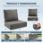 Outdoor Cushions For Patio Furniture,Outdoor Seat Cushion Set 24 X 24 X 6 Inch,Waterproof & Fade Resistant Outdoor Chair Cushions,Deep Patio Chair Cushion With Removable Cover-391091065