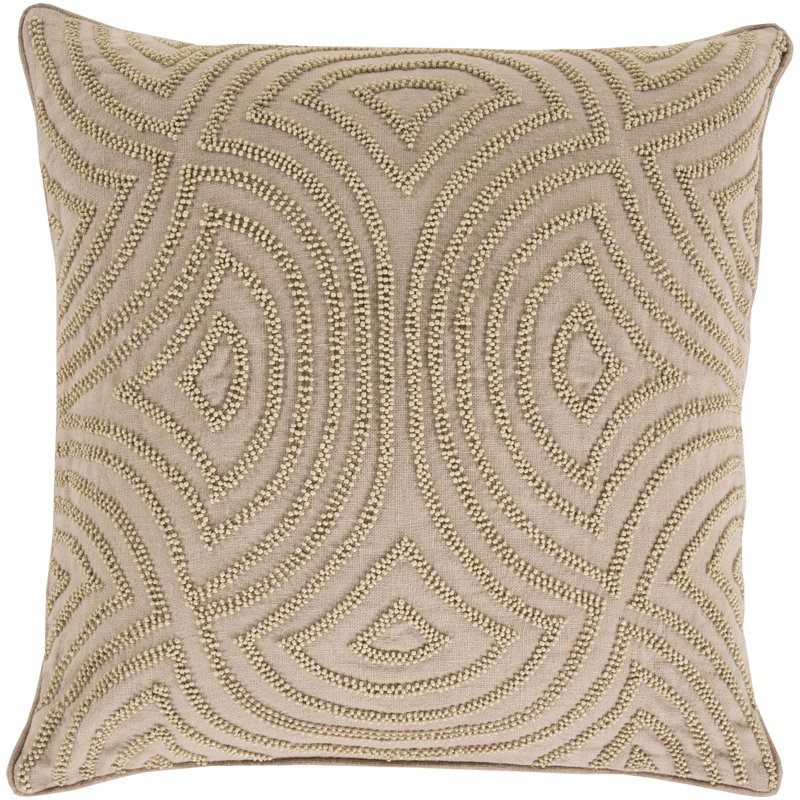 Skinny Dip Geometric Throw Pillow, 18" x 18", Yellow/Natural, Pillow Cover Only - No Insert