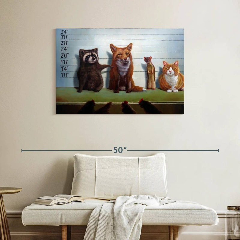 Usual Suspects, 26" H x 39" W