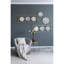 Décoration murale avec miroirs blancs et dorés - Style simple, miroir de 2 x 110 x 40 cm et cadre en métal, 110 x 2 x 40 cm, 3,3 kg
