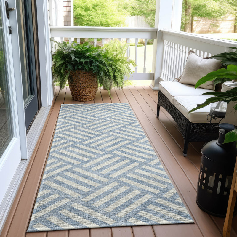 Tapis d'entrée / extérieur antidérapant Kinslee, Tapis de couloir 2 pi 3 po x 7 pi 6 po