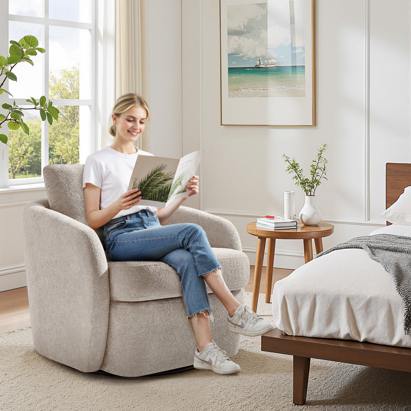 Fauteuil pivotant rembourré 28,7 po , Chameau