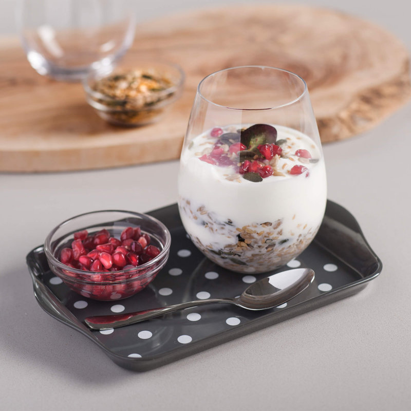 Zeal Melamine Tray, Dark Grey
