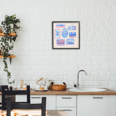 Giclée encadrée de divers poissons et fruits de mer, par Krissy Mast