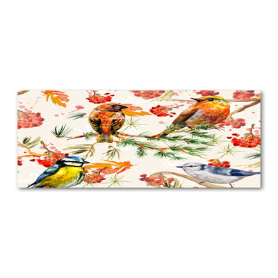 Conifers And Birds - Wrapped Canvas Print