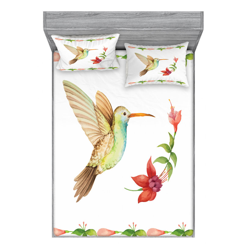 Microfiber Sheet Set, Queen Sheet Set with Fitted Sheet