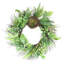 Couronne de printemps artificielle verte et brune avec nid - 24 pouces