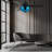42"W Valencia LED Indoor Hand-Cut Glass Ceiling Fan With Remote Control-1934647395