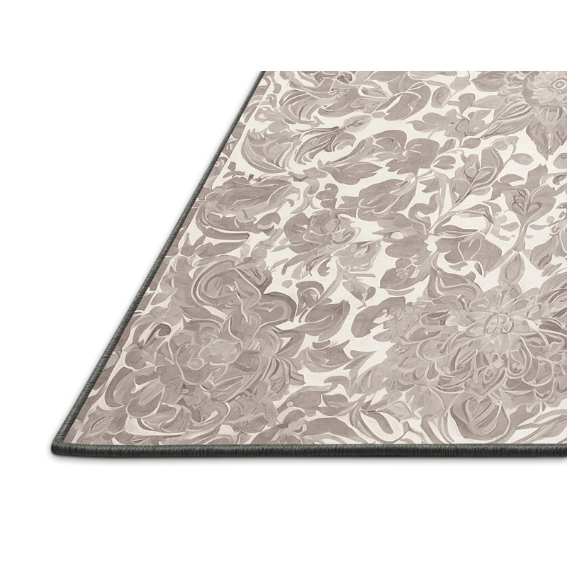 Silky Soft Plush Gray Area Rug, Square 3'
