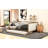 Full Size Upholstered Daybed With Trundle And Nailhead Decoration