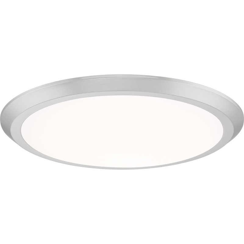 Diem 1-Light LED Flush Mount, 1.25" H x 7.75" W x 7.75" D, Brushed Nickel