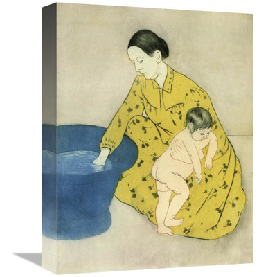 The Childs Bath 1891 by Mary Cassatt - Wrapped Canvas Print