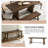 Amparo Farmhouse Dining Bench with Solid Wood Frame