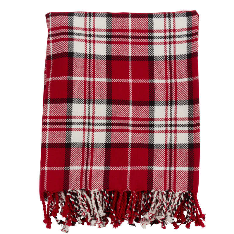 Sevan Collection Hand Woven Throw Blanket, Red