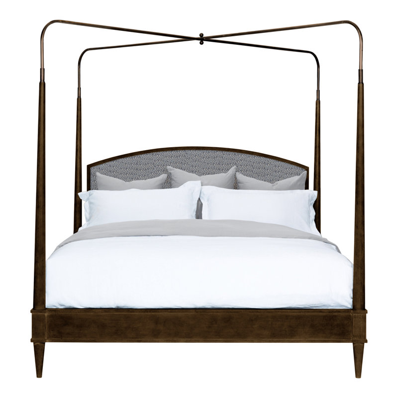 Anderkit Upholstered Canopy Bed, Havana, Nadia Steam