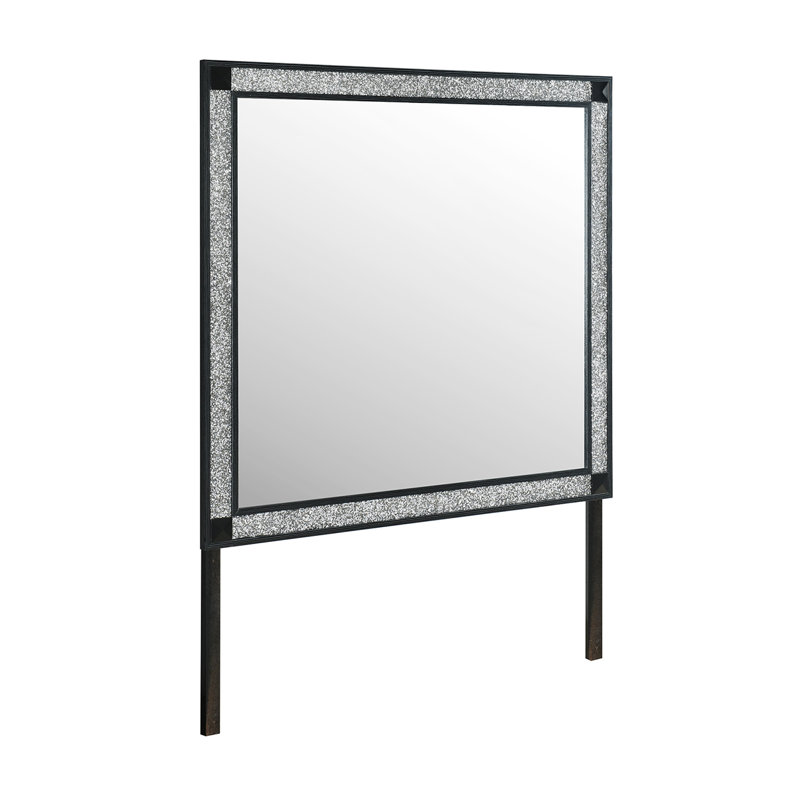 Miroir soleil gris anthracite, Noir