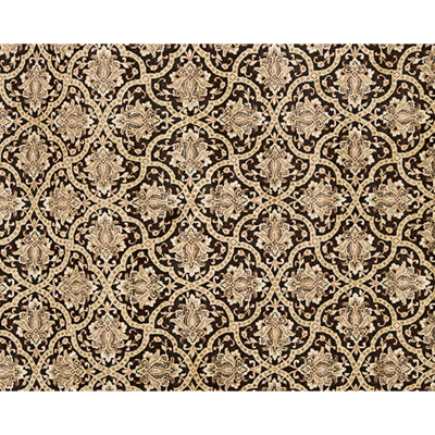 Tapis noir et doré de haute qualité noué à la main