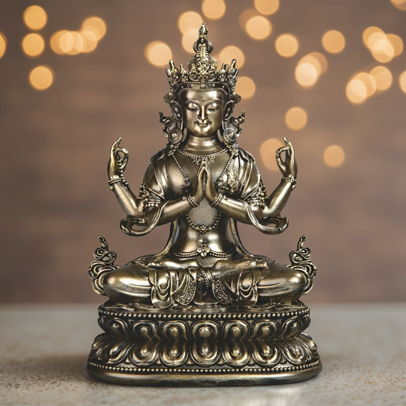 Figurine H 8 "à 4 bras Guanyin