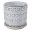 Pot à fleurs en céramique avec soucoupe Sagebrook Home - Rehaussez la verdure de votre maison-244945668-244945671