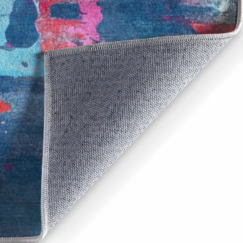 Abstract Aurora Bloom Multi Modern Abstract Area Rug, Rectangle 7'7" x 9'10" 