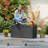 100 Gallon Resin Outdoor Storage Box Waterproof Deck Box w/ Lockable Lid & Wheels-116269383