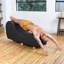 Chaise longue Allisha pour étirer et se détendre, pieds en bois d'érable - similicuir-72988184