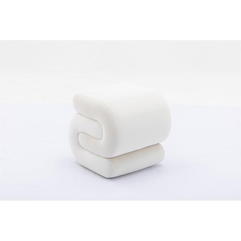 Ottoman Makeup Stool Footstool (Only Including Ottoman), White