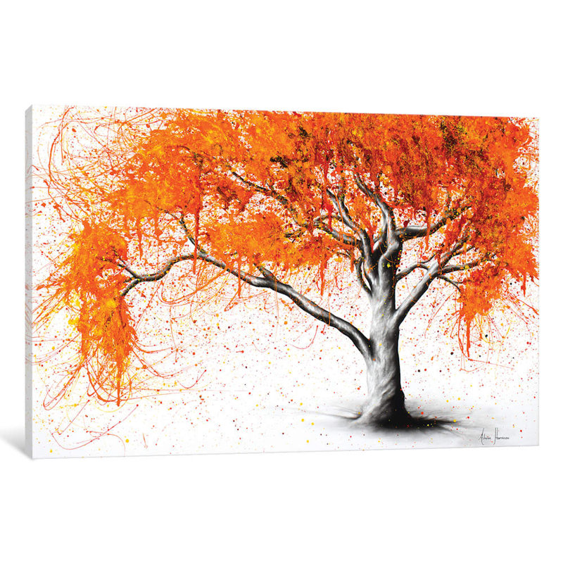 Autumn Flames 1 Piece Wrapped Canvas Painting, 66.04 cm H x 45.72 cm W x 3.175 cm D
