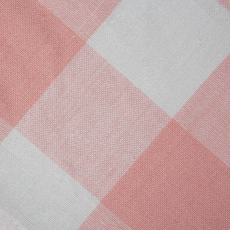 Wolsingham Gingham 100% Cotton Square Tablecloth, Pink, 40" L x 40" W