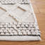 Hand Woven Wool/Cotton Geometric Rug in Ivory/Black-396954579