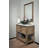 Novatto 14.5'' Black And Silver Glass Oval Bathroom Sink
