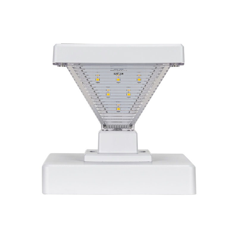 Luxor White Solar LED Post Cap Lights with Dusk to Dawn Mode (Set of 2)