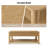 Jadida Francisco Modern 48'' W Oak Veneer Fluted Solid Wood Coffee Table with 2 Drawer-2051453493