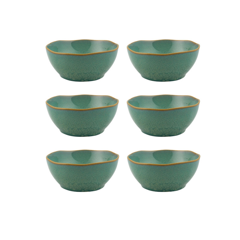 Gemstone Jade Stoneware Rice Bowl
