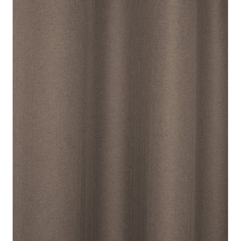 Kyrstan Pencil Pleat Room Darkening Thermal Single Curtain, Brown, 132cm Width x 175cm Drop