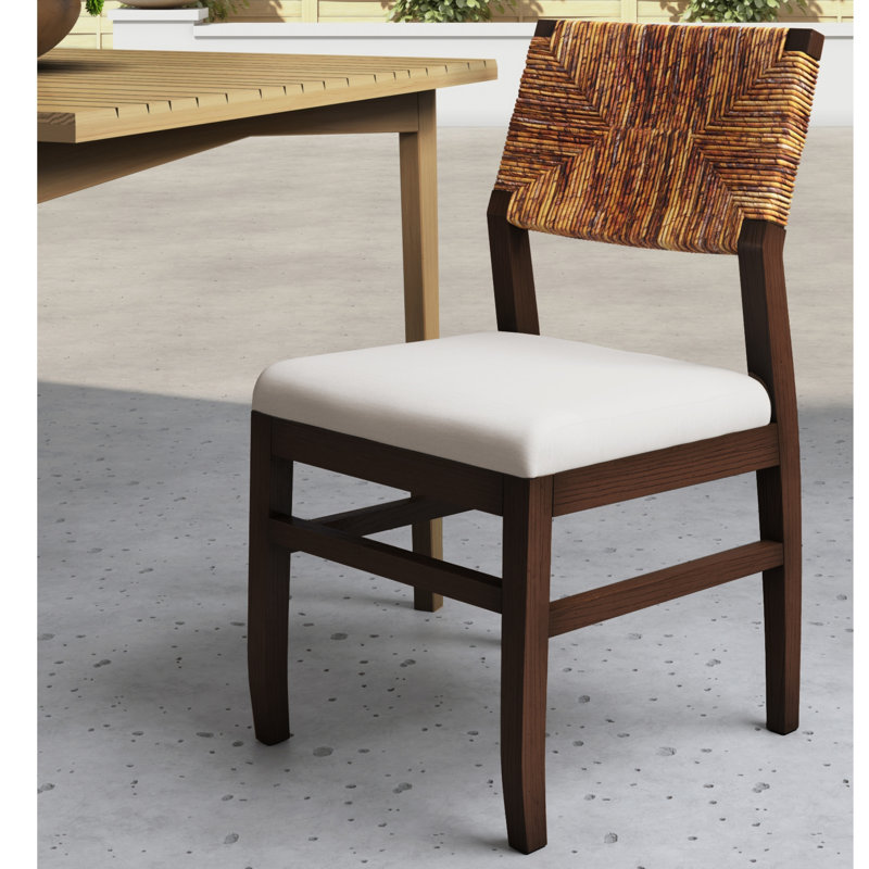 Sasha 18.5'' H Upholstered Mahogany Side Chair