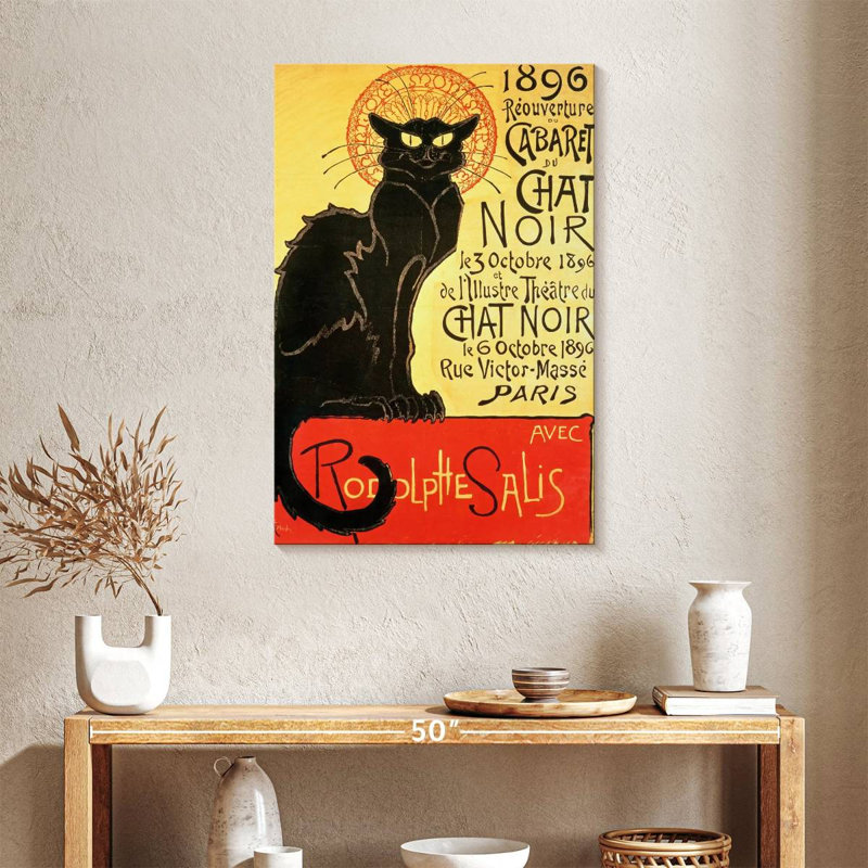 Réouverture du cabaret Chat Noir 1896, H 36 po x l 24 po