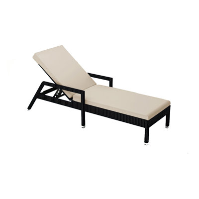 Suffern Reclining Chaise Lounge with Cushion by Wade Logan