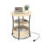 Chimme Round Side Table with Charging Station and Fabric Storage Bag