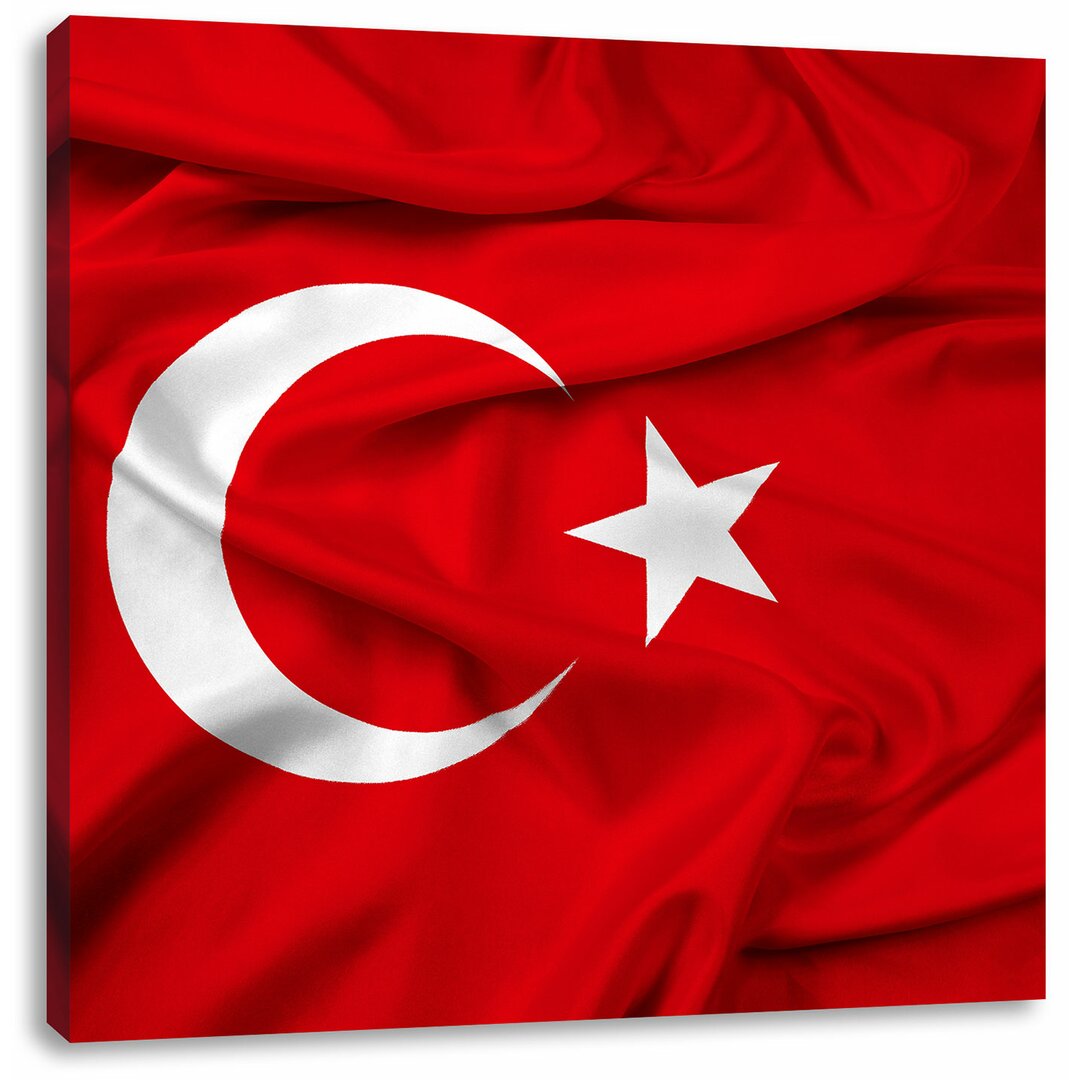 Leinwandbild Turkey flag Türkei Flagge