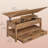 39.4"  Lift Top Coffee Table With Hidden Storage And Drawers-366979030