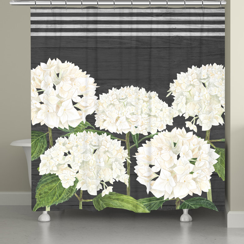 Rachael Floral Shower Curtain, 71" H x 74" W