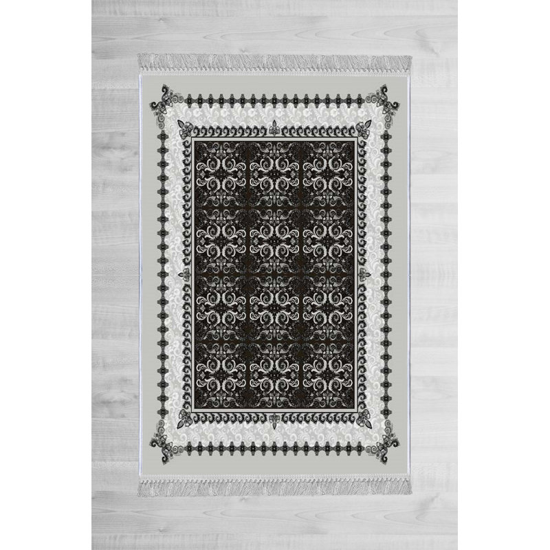 Luxurious Velvet Area Rug (4.6 x 7.2 ft), 100% Antibacterial Fabric, Non-Slip Cotton Backing, Pile Height: 0.4 in | Machine Washable, 3D Digital Print Design | Perfect for Living Room & Bedroom Decor, Soft & Durable
