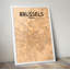 Brussels City Map - No Frame Print-1611333167