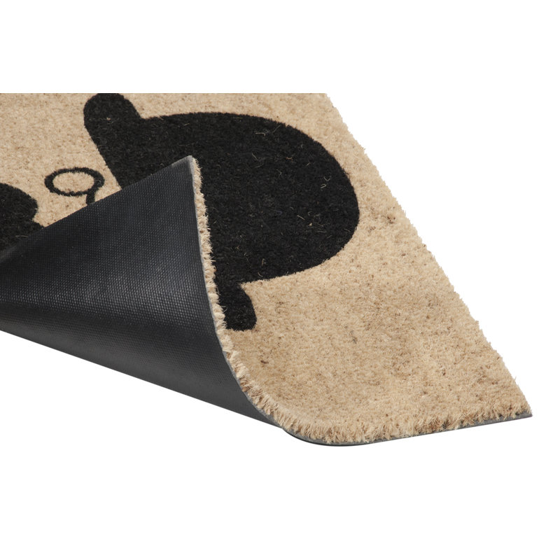Chapeau de dessus et monocle de 30 po x 18 po tapis de porte extérieur antidérapant Canizales