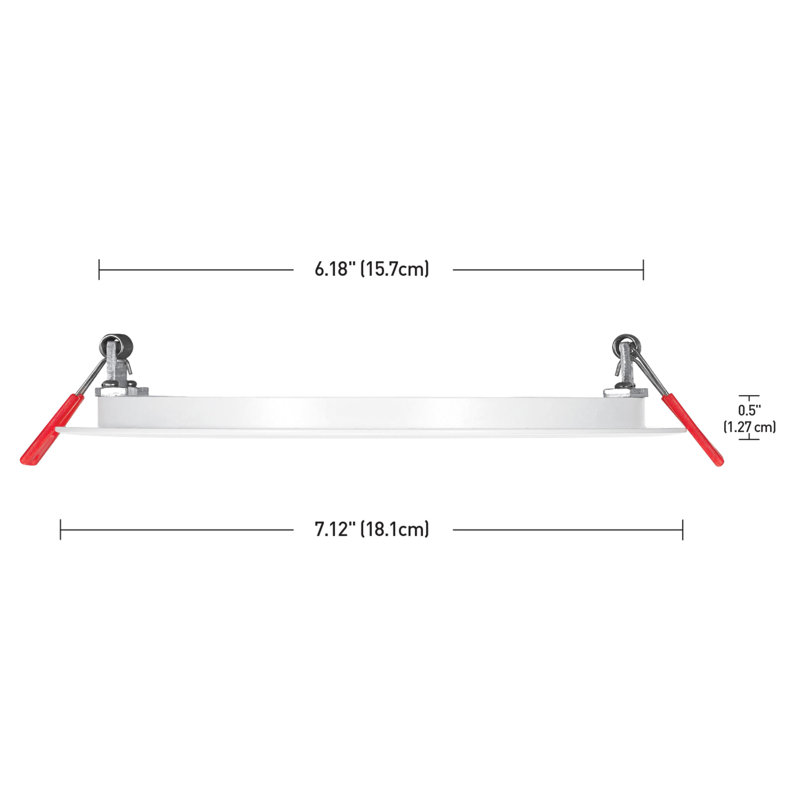 Ultra Slim White 6'' Plastic LED Canless Recessed Downlight