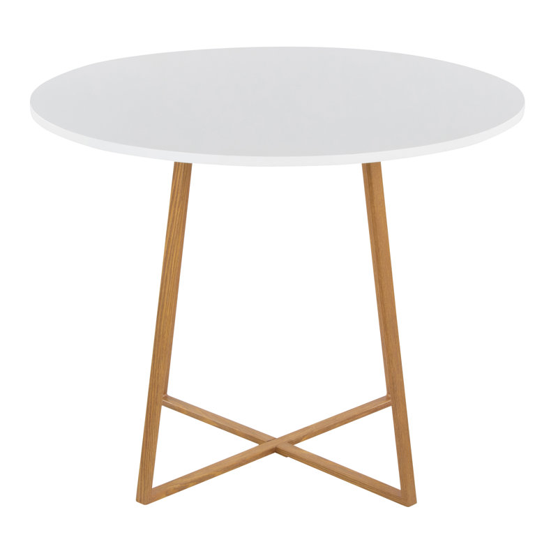 Cosmo Canary Dining Table, White, Natural