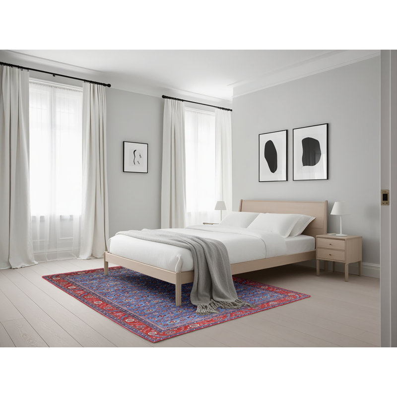 Tapis oriental bleu, Rectangle 5 pi x 7 pi